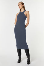 Load image into Gallery viewer, FITTED LONG DRESS IN STRETCHY VISCOSE