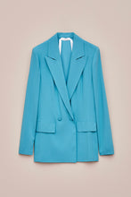 Load image into Gallery viewer, DOUBLE-BREASTED BLAZER IN VISCOSE CREPE WITH FABRIC-COVERED BUTTONS