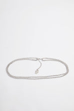 Load image into Gallery viewer, BEJEWELLED NECKLACE/BELT WITH TWO ROWS OF WHITE RHINESTONES