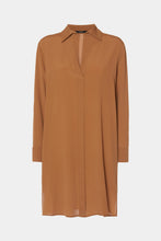 Load image into Gallery viewer, CREPE DE CHINE SHIRT DRESS WITH GOLD BUTTONS