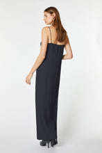 Load image into Gallery viewer, CREPE DE CHINE MAXI DRESS WITH METAL CLIP IN THE MIDDLE