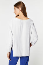 Load image into Gallery viewer, CREW NECK BLOUSE IN CREPE DE CHINE