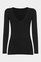 Load image into Gallery viewer, BASIC V-NECK TOP IN STRETCHY VISCOSE JERSEY