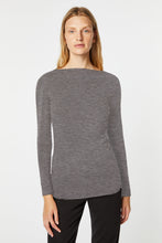 Load image into Gallery viewer, BASIC BATEAU-NECK TOP IN STRETCHY VISCOSE JERSEY