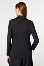 Load image into Gallery viewer, DOUBLE-BREASTED BLAZER IN ENGINEERED STRETCHY JERSEY WITH GOLD HERALDRY BUTTONS
