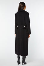 Load image into Gallery viewer, DOUBLE-BREASTED OVERCOAT IN CASHMERE WOOL WITH BEJEWELLED BUTTONS AND RHINESTONES