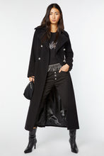 Load image into Gallery viewer, DOUBLE-BREASTED OVERCOAT IN CASHMERE WOOL WITH BEJEWELLED BUTTONS AND RHINESTONES