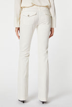 Load image into Gallery viewer, BELL BOTTOM JEANS IN STRETCHY COTTON GABERDINE WITH BEJEWELLED BUTTONS