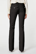 Load image into Gallery viewer, BELL BOTTOM JEANS IN STRETCHY COTTON GABERDINE WITH BEJEWELLED BUTTONS