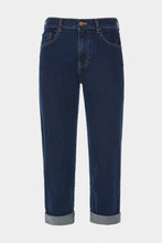 Load image into Gallery viewer, DARK-BLUE DENIM BOYFRIEND JEANS