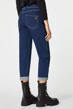 Load image into Gallery viewer, DARK-BLUE DENIM BOYFRIEND JEANS