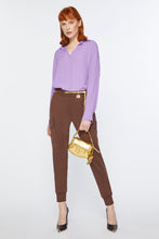 Load image into Gallery viewer, CRÊPE DE CHINE V-NECK LOOSE SHIRT