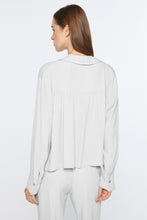 Load image into Gallery viewer, CRÊPE DE CHINE V-NECK BOXY SHIRT