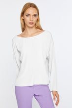 Load image into Gallery viewer, CRÊPE DE CHINE TOP WITH BACK V-NECK