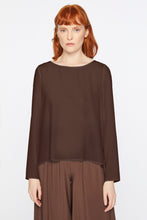 Load image into Gallery viewer, CRÊPE DE CHINE ROUND-NECK TOP