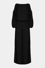 Load image into Gallery viewer, CRÊPE DE CHINE PALAZZO JUMPSUIT WITH CUT-OUT DETAILS