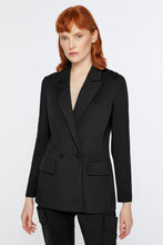 Load image into Gallery viewer, DOUBLE-BREASTED BLAZER IN ENGINEERED STRETCH JERSEY WITH COATED BUTTONS