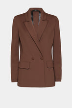 Load image into Gallery viewer, DOUBLE-BREASTED BLAZER IN ENGINEERED STRETCH JERSEY WITH COATED BUTTONS
