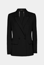 Load image into Gallery viewer, DOUBLE-BREASTED BLAZER IN ENGINEERED STRETCH JERSEY WITH COATED BUTTONS