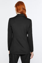Load image into Gallery viewer, DOUBLE-BREASTED BLAZER IN ENGINEERED STRETCH JERSEY WITH COATED BUTTONS