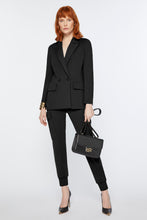 Load image into Gallery viewer, DOUBLE-BREASTED BLAZER IN ENGINEERED STRETCH JERSEY WITH COATED BUTTONS