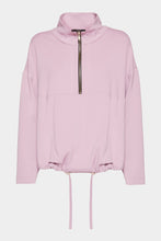 Load image into Gallery viewer, HIGH-NECK SWEATSHIRT IN ENGINEERED STRETCH JERSEY WITH DRAWSTRING