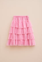 Load image into Gallery viewer, FLOUNCY FLARED SKIRT IN TULLE WITH SEWN-ON G MEDAL