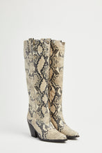 Load image into Gallery viewer, FAUX PYTHON WESTERN BOOTS