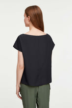 Load image into Gallery viewer, CROPPED T-SHIRT IN CRÊPE DE CHINE