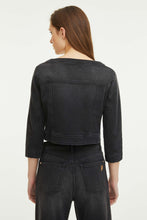 Load image into Gallery viewer, BLACK DENIM CROPPED JACKET