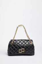 Load image into Gallery viewer, FAUX-LEATHER CONTOURED BAG WITH STITCHED DETAIL AND GOLD CG LOGO