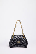 Load image into Gallery viewer, FAUX-LEATHER CONTOURED SMALL BAG WITH STITCHED DETAIL AND GOLD CG LOGO