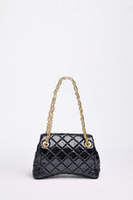 Load image into Gallery viewer, FAUX-LEATHER CONTOURED SMALL BAG WITH STITCHED DETAIL AND GOLD CG LOGO