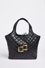 Load image into Gallery viewer, FAUX-LEATHER MAXI TOTE WITH GOLD CG LOGO