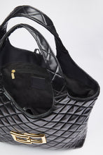 Load image into Gallery viewer, FAUX-LEATHER MAXI TOTE WITH GOLD CG LOGO
