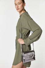 Load image into Gallery viewer, FAUX-LEATHER MINI BAG WITH CONTOURED FLAP AND CG LOGO