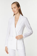 Load image into Gallery viewer, DOUBLE-BREASTED BLAZER IN STRETCHY VISCOSE CREPE WITH FABRIC-COATED BUTTONS