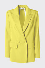 Load image into Gallery viewer, DOUBLE-BREASTED BLAZER IN STRETCHY VISCOSE CREPE WITH FABRIC-COATED BUTTONS
