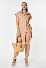 Load image into Gallery viewer, CARROT PANTS IN STRETCHY POPLIN WITH BELT