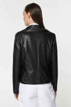 Load image into Gallery viewer, FAUX LEATHER BIKER JACKET WITH EXPOSED ZIPPERS