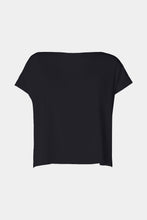 Load image into Gallery viewer, CREW NECK CROPPED TOP IN LIGHT STRETCHY VISCOSE JERSEY