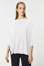 Load image into Gallery viewer, CREW-NECK TOP IN A LIGHT STRETCHY VISCOSE JERSEY WITH A DEEP V-BACK