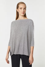 Load image into Gallery viewer, CREW-NECK TOP IN A LIGHT STRETCHY VISCOSE JERSEY WITH A DEEP V-BACK