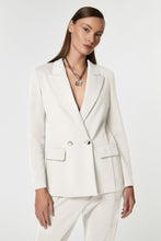 Load image into Gallery viewer, DOUBLE-BREASTED BLAZER IN STRETCHY TECHNICAL JERSEY WITH GOLD BUTTONS