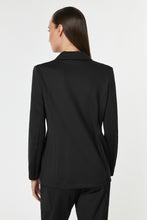 Load image into Gallery viewer, DOUBLE-BREASTED BLAZER IN STRETCHY TECHNICAL JERSEY WITH GOLD BUTTONS