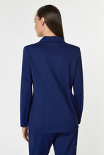 Load image into Gallery viewer, DOUBLE-BREASTED BLAZER IN STRETCHY TECHNICAL JERSEY WITH GOLD BUTTONS
