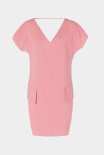 Load image into Gallery viewer, EGG-SHAPED DRESS IN STRETCHY VISCOSE CREPE WITH DOUBLE V NECK
