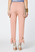 Load image into Gallery viewer, CARGO PANTS IN STRETCHY VISCOSE CREPE WITH ANKLE STRAPS