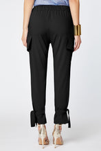 Load image into Gallery viewer, CARGO PANTS IN STRETCHY VISCOSE CREPE WITH ANKLE STRAPS