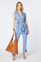 Load image into Gallery viewer, CARGO PANTS IN STRETCHY VISCOSE CREPE WITH ANKLE STRAPS